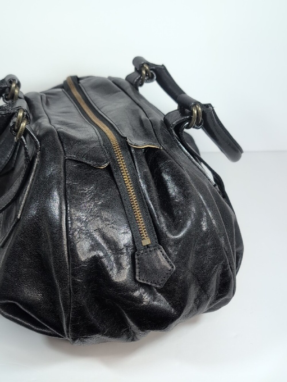 Vivienne Westwood Vintage Y2K Leather Boston Bag Orb Charm - Picture 7 of 16